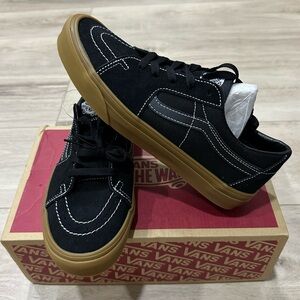 Vans Sk8-Low Black Sneakers with Gum Soles